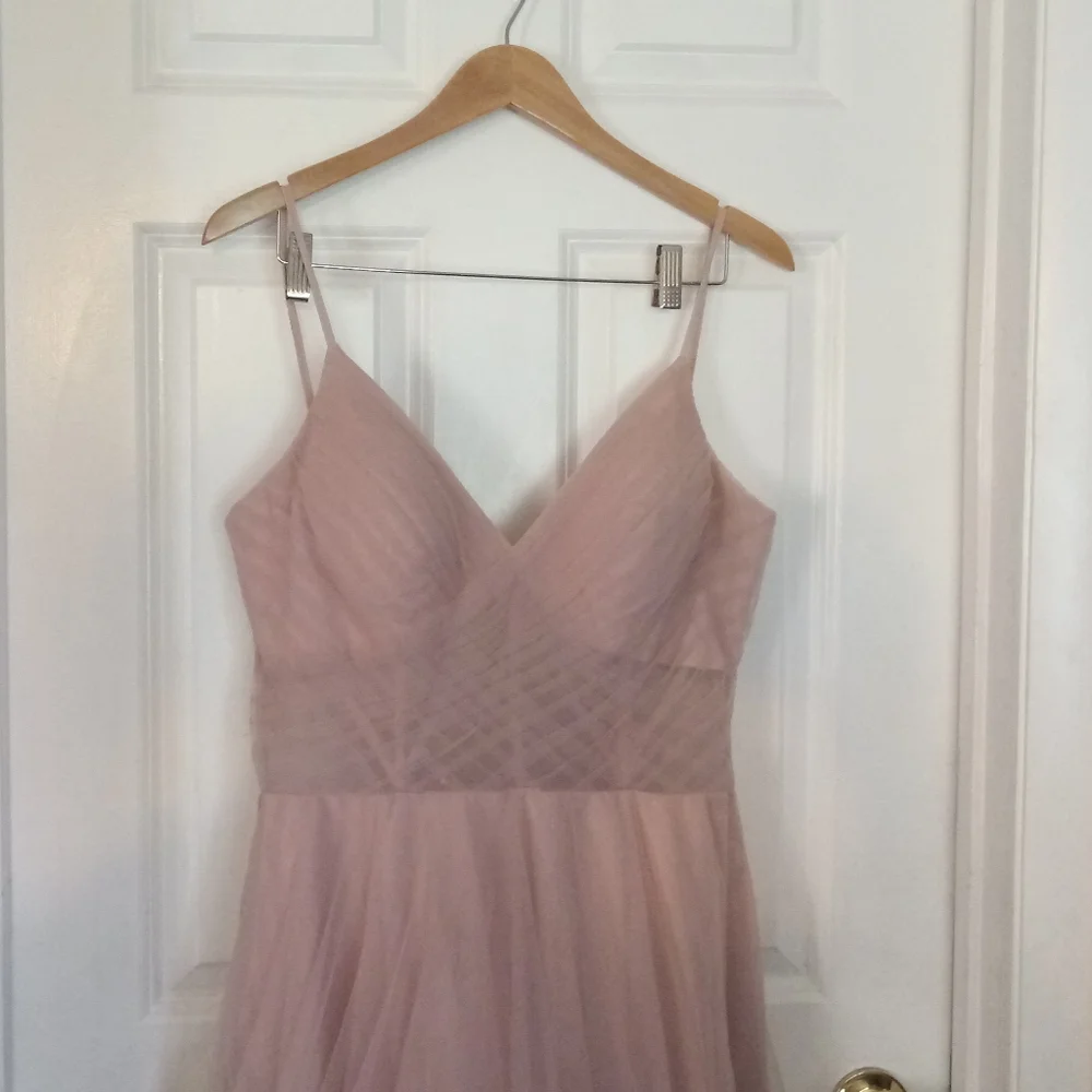 La Femme Illusion A-Line Tulle Ball Gown Size 14 - Picture 6 of 15